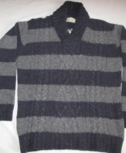 wool/cashmere shawl-collar sweater
