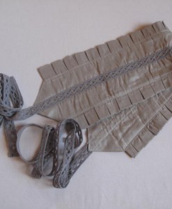 silk and cotton gray belt